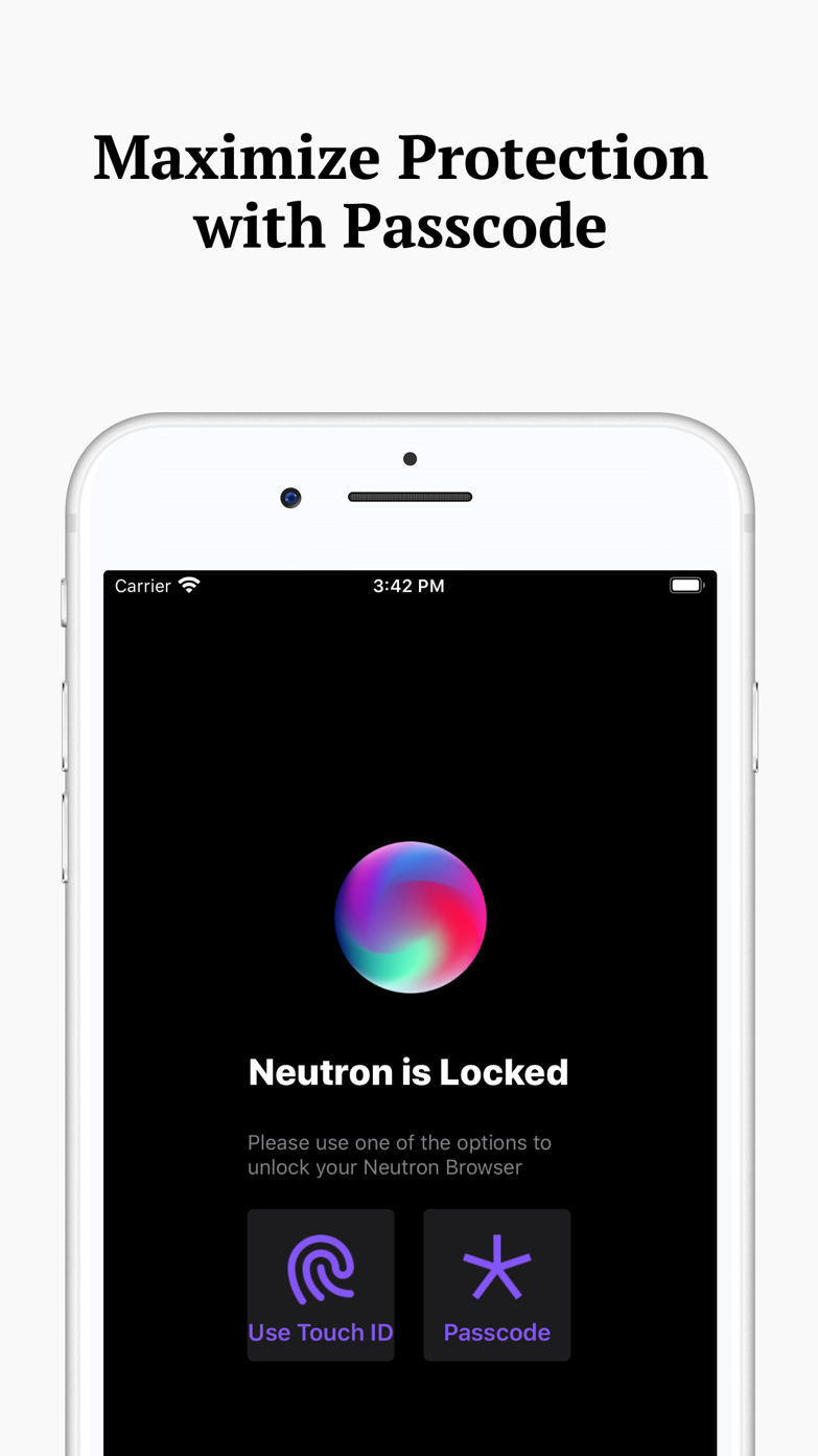 Neutron Browser app screen 3